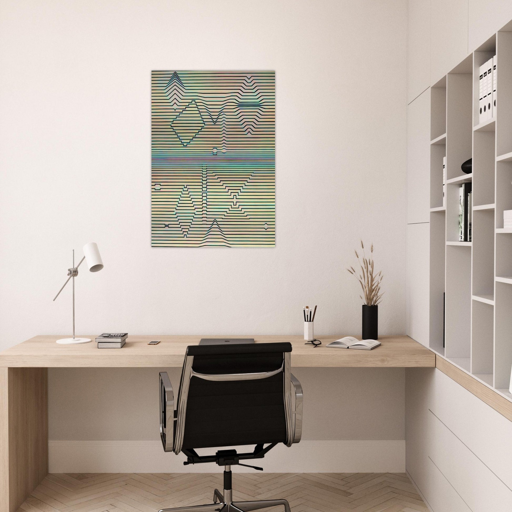 Birth - Victor Vasarely Brushed Aluminum Print - 70x100 cm / 28x40 inches | Victor Vasarely Aluminum Print | Victor Vasarely Prints