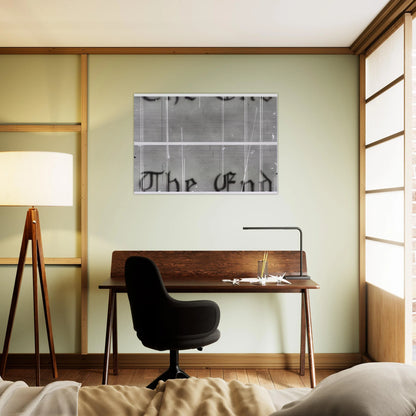 THE END 1 1993 - Edward Ruscha Brushed Aluminum Print - 70x100 cm / 28x40 inches | Edward Ruscha Aluminum Print | Edward Ruscha Prints