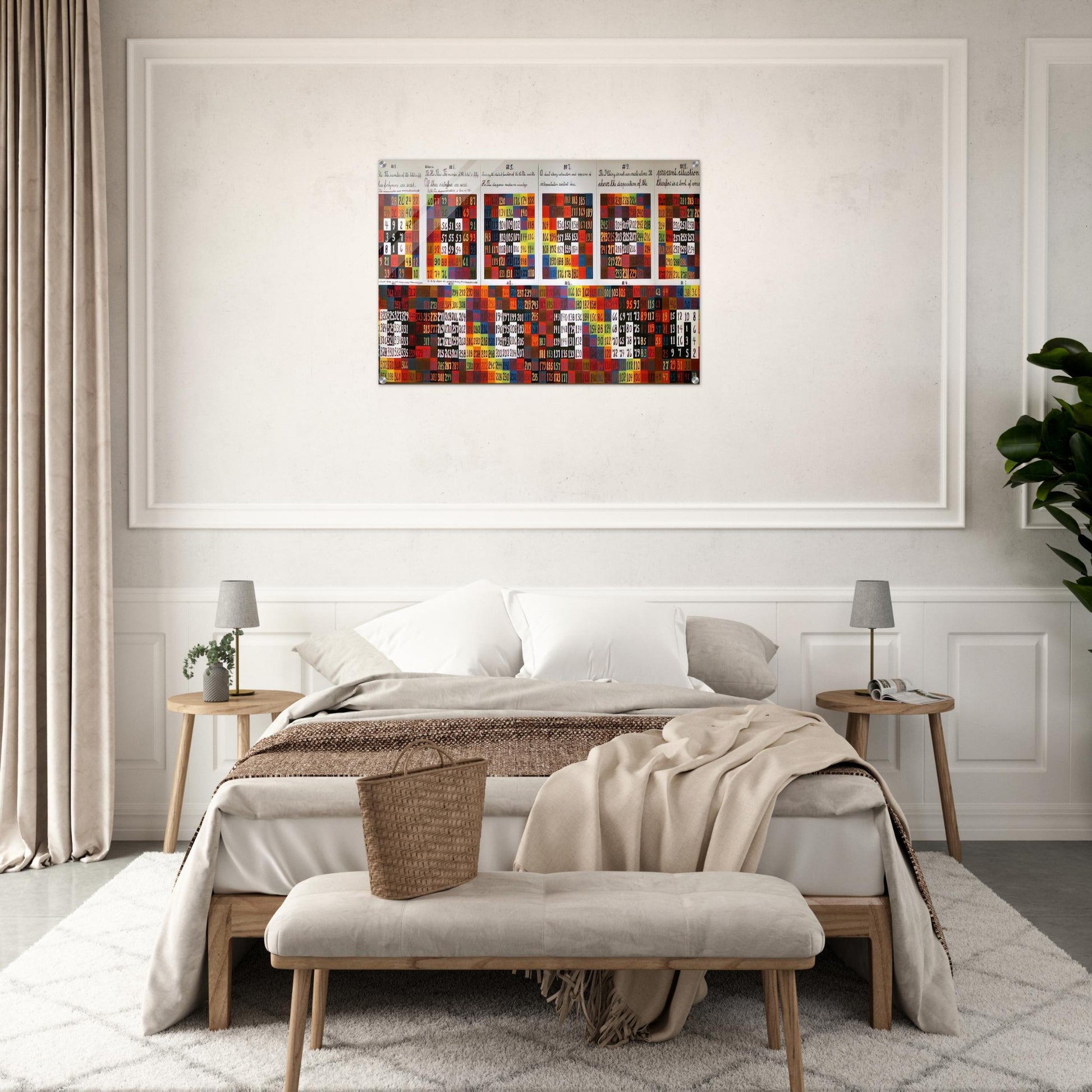Twelve Events in a Dual Universe - 1978 - Alfred Jensen Acrylic Print - 70x100 cm / 28x40″ inches