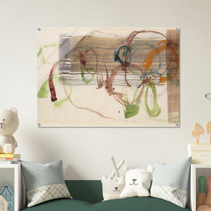 New River Watercolor, Series I, No. 3 - 1988 - John Cage Acrylic Print - 70x100 cm / 28x40″ inches | John Cage Wall Art | John Cage Prints