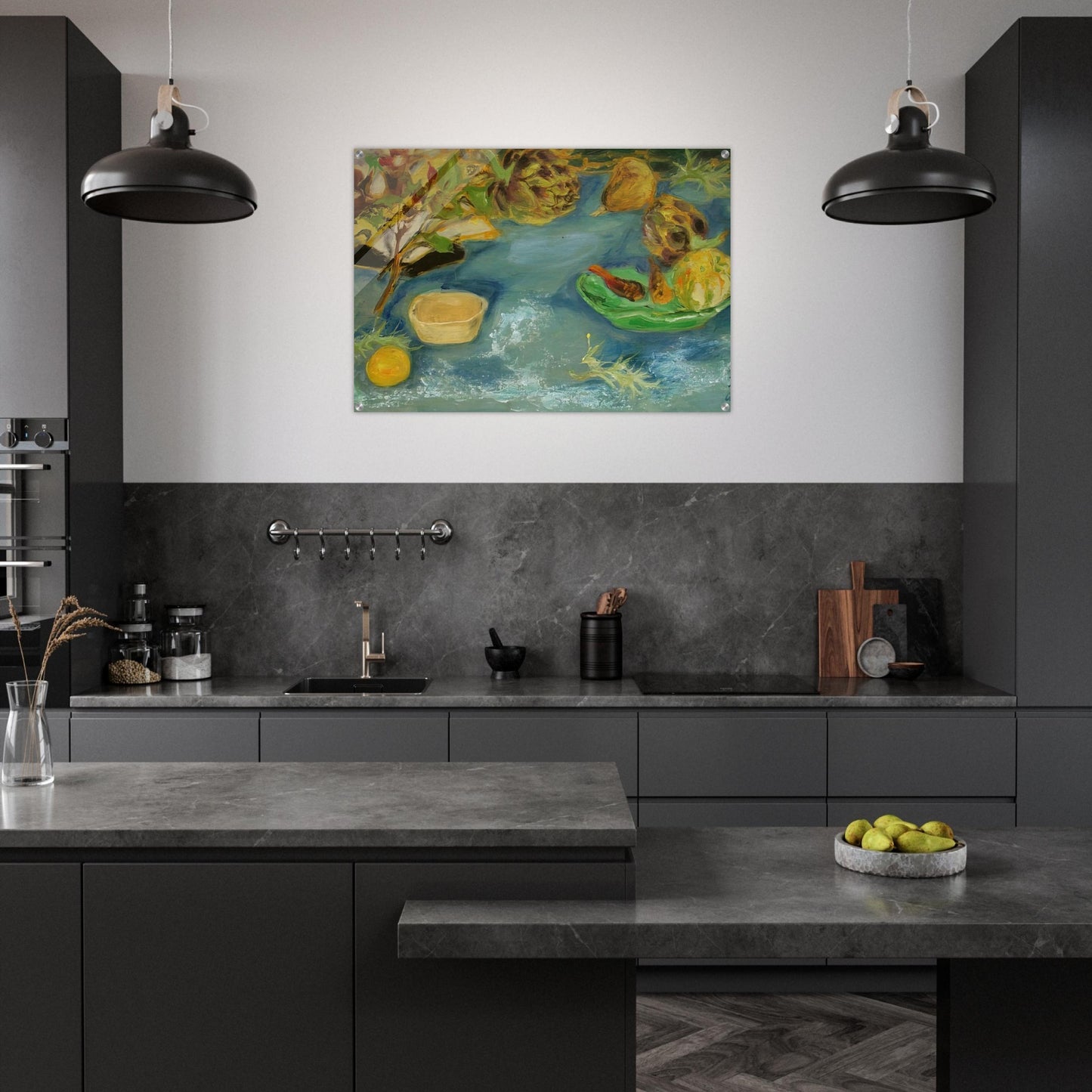 Still life with artichokes - 1956 - Le Pho Acrylic Print - 70x100 cm / 28x40″ inches
