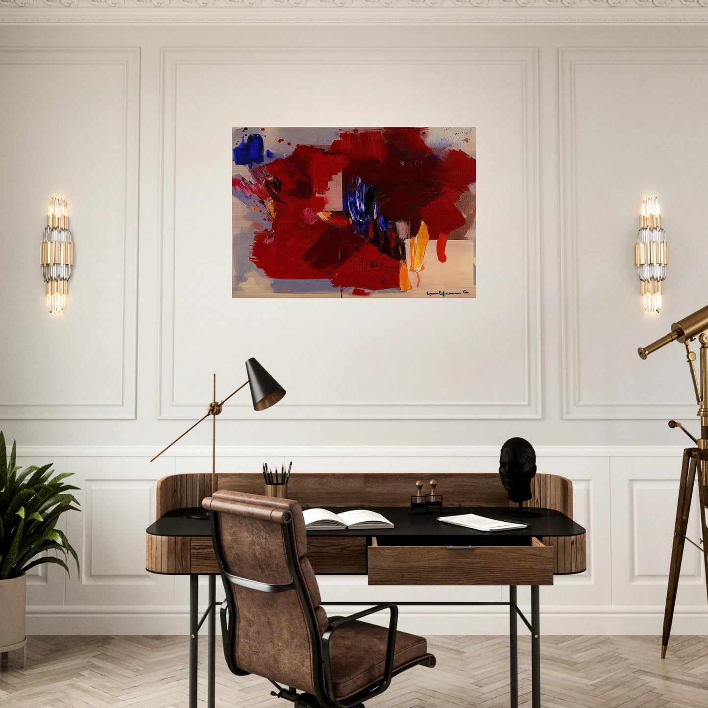 The Clash - Hans Hofmann Brushed Aluminum Print - 70x100 cm / 28x40 inches | Hans Hofmann Aluminum Print | Hans Hofmann Prints