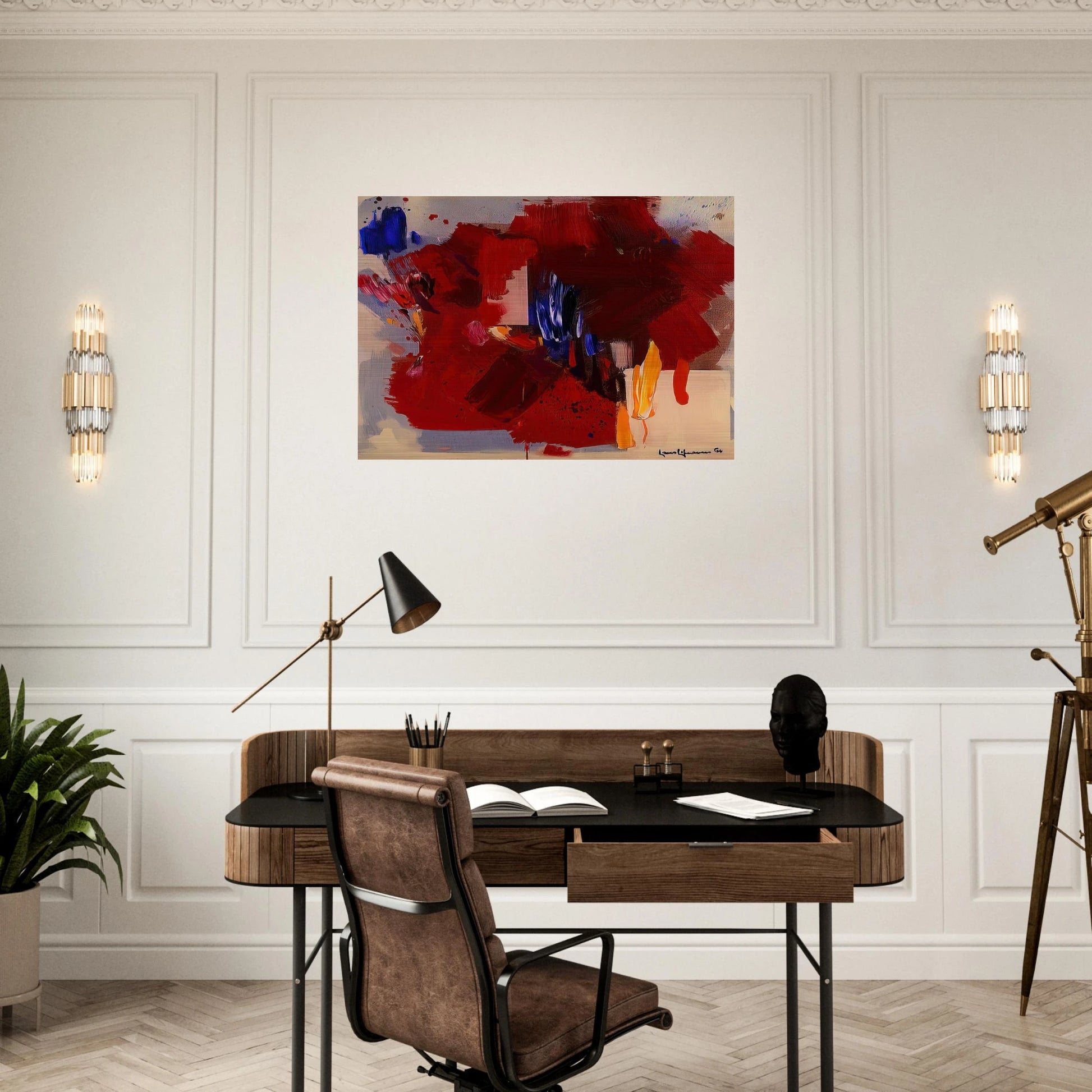 The Clash - Hans Hofmann Brushed Aluminum Print - 70x100 cm / 28x40 inches | Hans Hofmann Aluminum Print | Hans Hofmann Prints