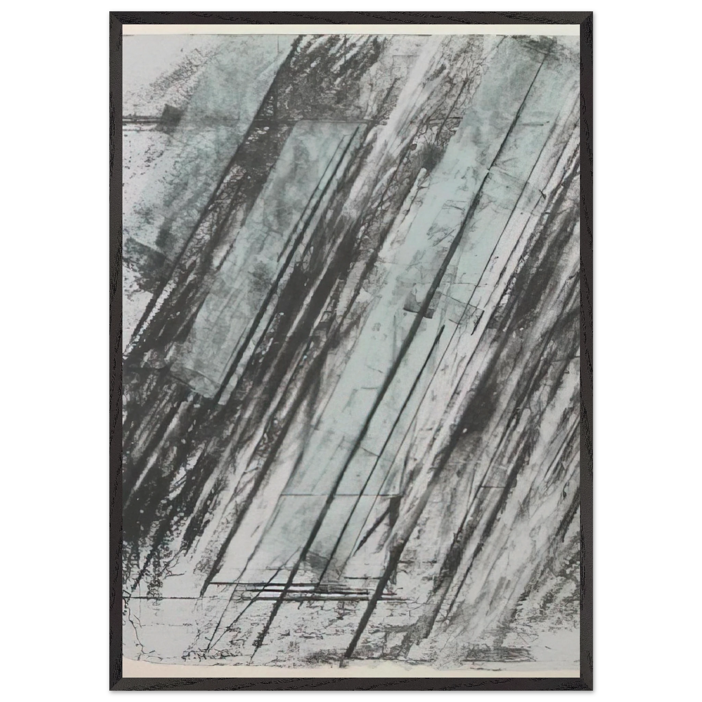 Untitled  Bastian 38  - Cy Twombly 70x100 cm / 28x40 inches Framed Art Print – Black Wooden Frame