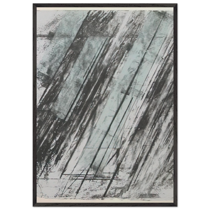 Untitled  Bastian 38  - Cy Twombly 70x100 cm / 28x40 inches Framed Art Print – Black Wooden Frame