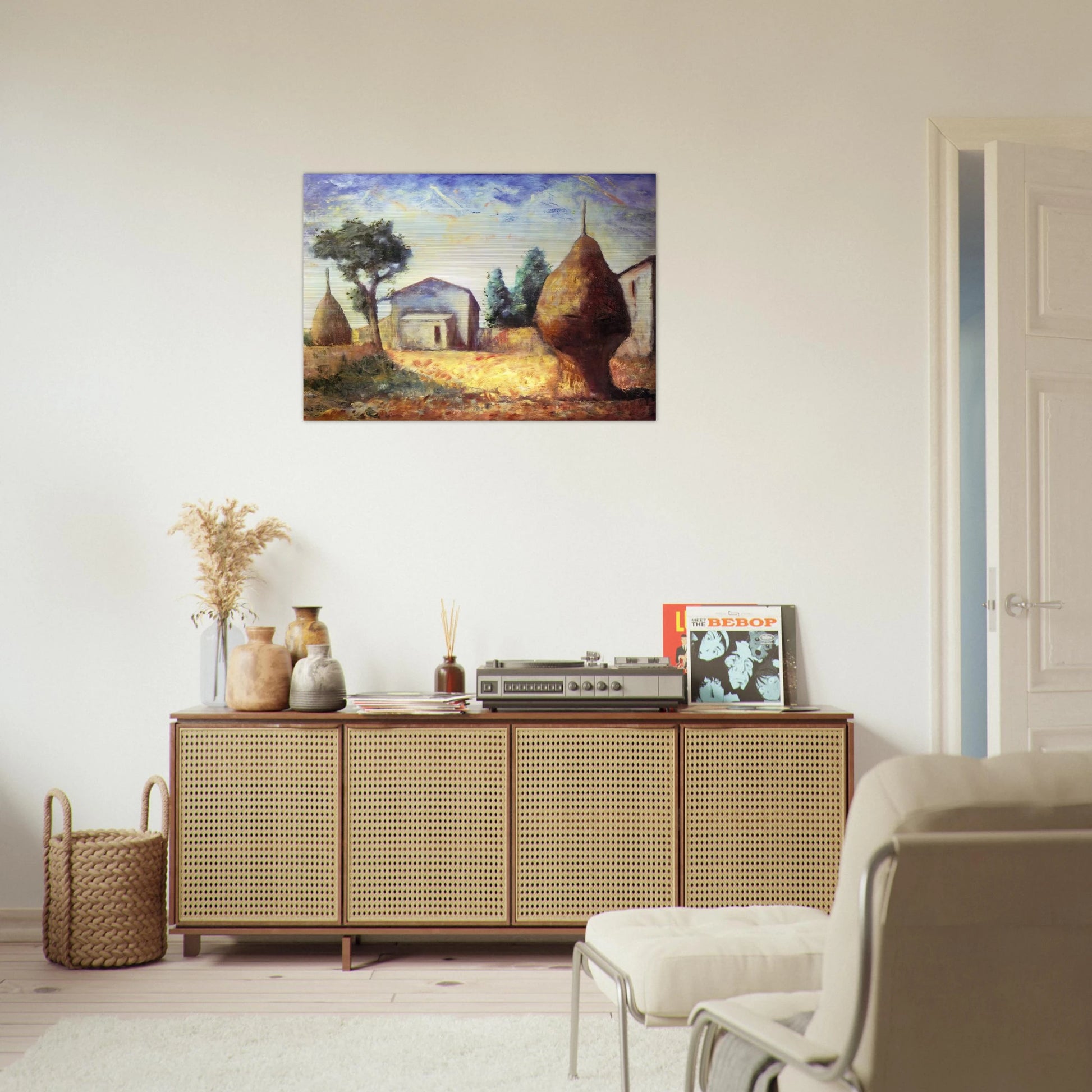 PAGLIAI 1929 - Carlo Carra Brushed Aluminum Print - 70x100 cm / 28x40 inches | Carlo Carra Aluminum Print | Carlo Carra Prints