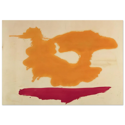 Helen Frankenthaler - Only Orange - 1963 Wall art - 13x18 cm / 5x7 Inches - Fine Art Poster - -