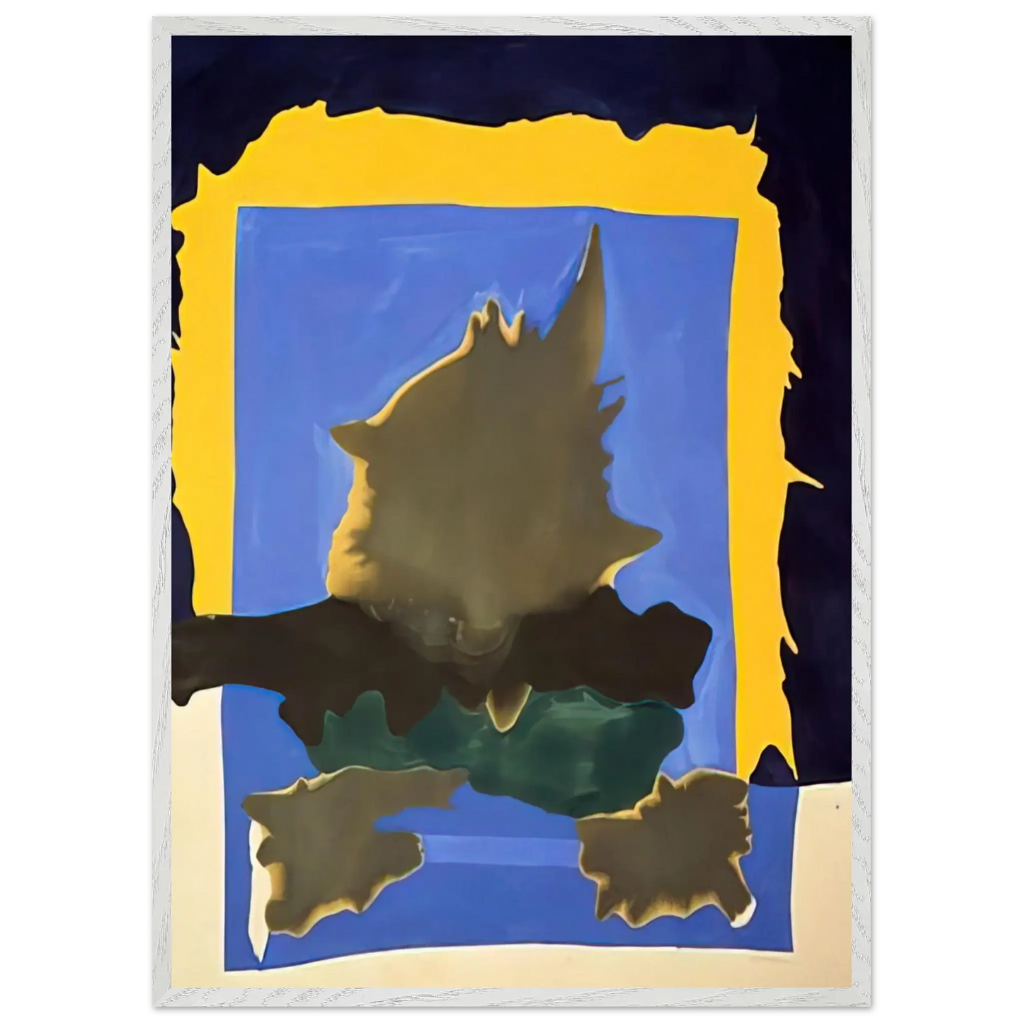 Helen Frankenthaler - Interior Landscape - 1964 Wall art - 40x50 cm / 16x20 Inches - Premium Wooden Framed Poster With Fine Art Paper - Wood frame