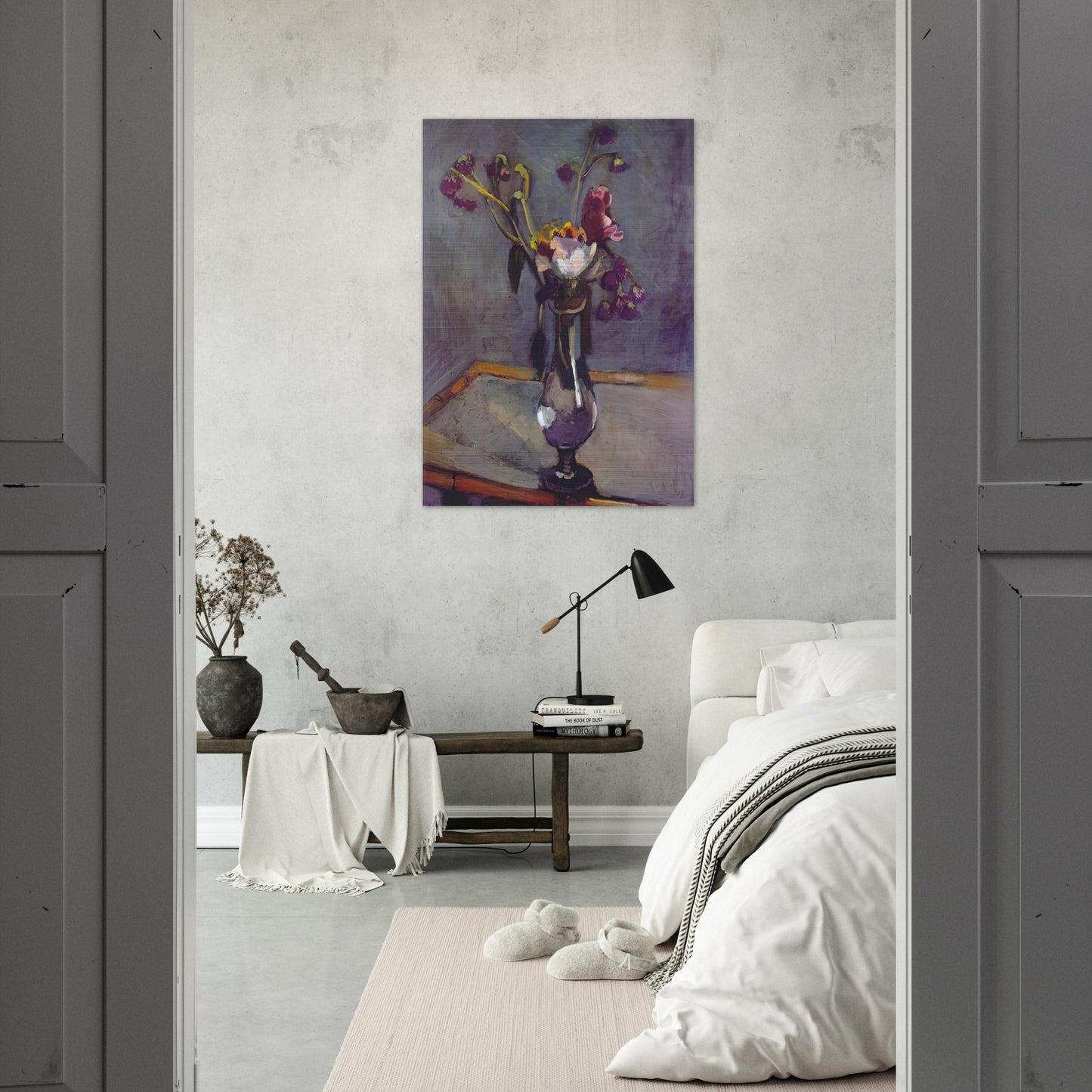 BOUQUET ON A BAMBOO TABLE 1903 - Henri Matisse Brushed Aluminum Print - 70x100 cm / 28x40 inches | Henri Matisse Aluminum Print | Henri Matisse Prints