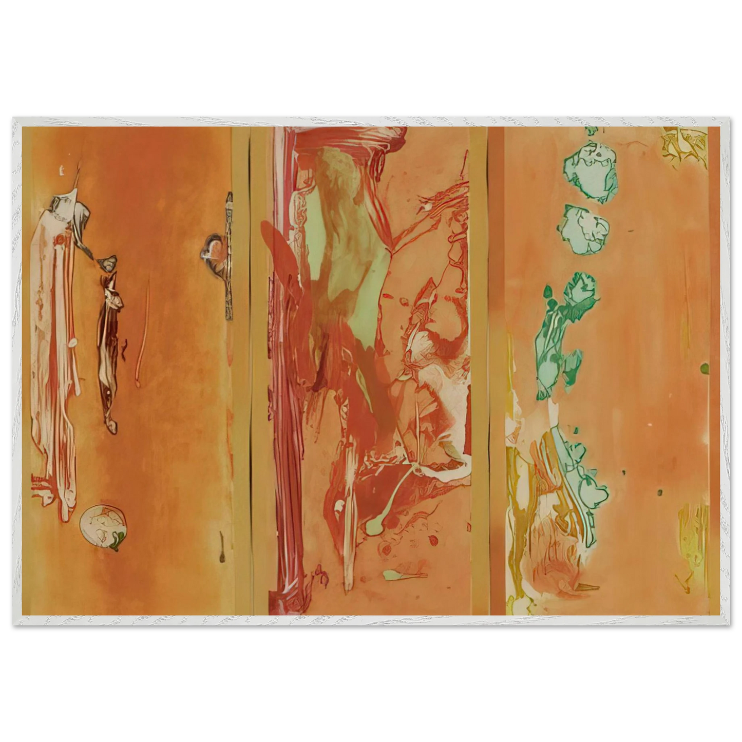 Helen Frankenthaler - Gateway - 1988 Wall art - 13x18 cm / 5x7 inches - Premium Wooden Framed Poster With Fine Art Paper-canvas - White frame