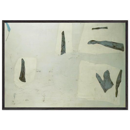 Abstract Composition N7 - Salvador Dali 70x100 cm / 28x40 inches Framed Art Print – Black Wooden Frame
