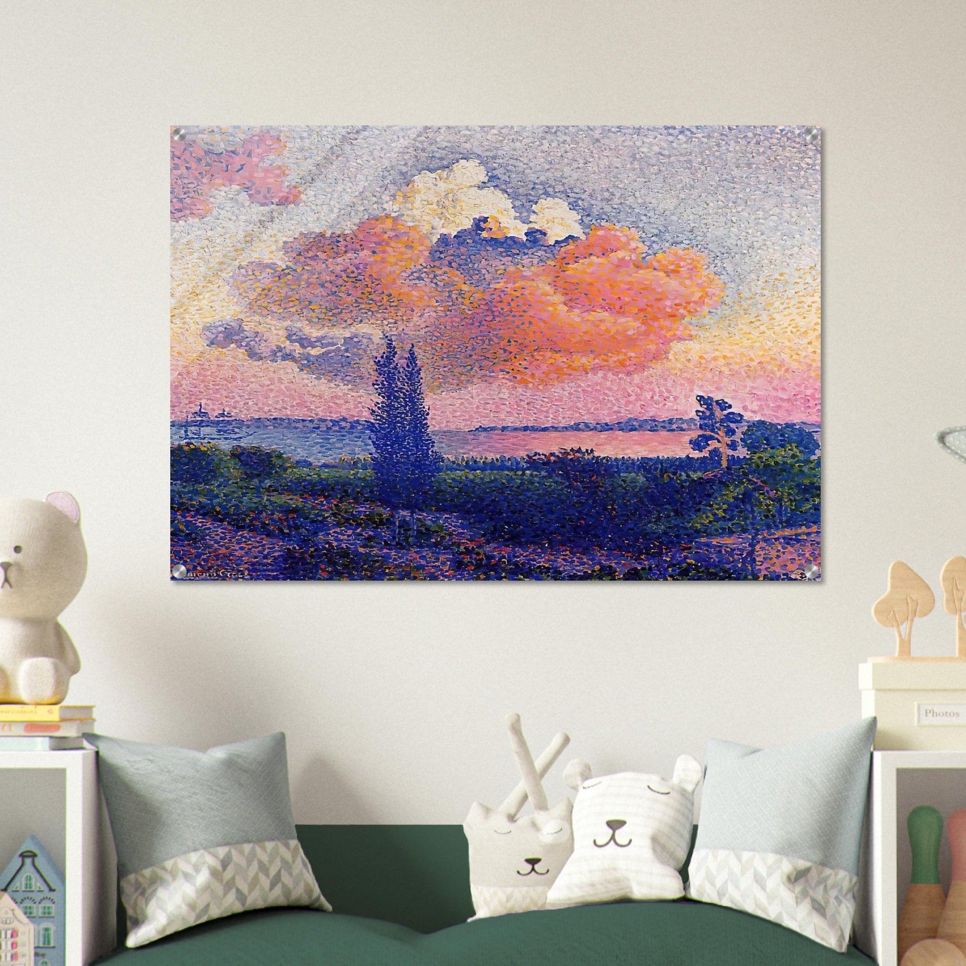 The Pink Cloud - Henri-Edmond Cross Acrylic Print - 70x100 cm / 28x40″ inches