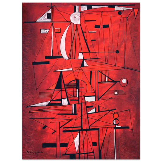 Rene Portocarrero - COMPOSITION 1952  75x100 cm / 30x40inches Fine Art Poster