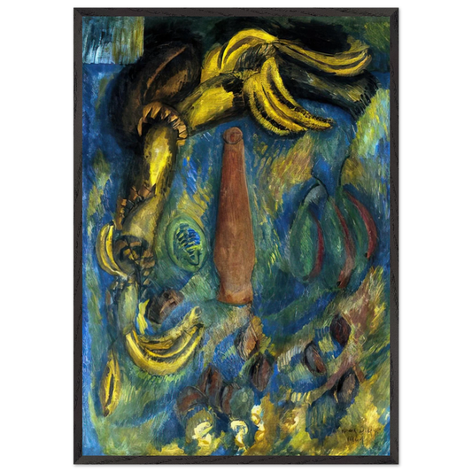 STILL LIFE WITH BANANAS 1909 - Raoul Dufy 70x100 cm / 28x40 inches Framed Art Print – Black Wooden Frame