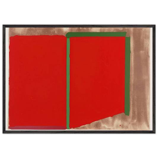 Reds Greens - 1969 - John Hoyland 70x100 cm / 28x40 inches Framed Art Print – Black Wooden Frame
