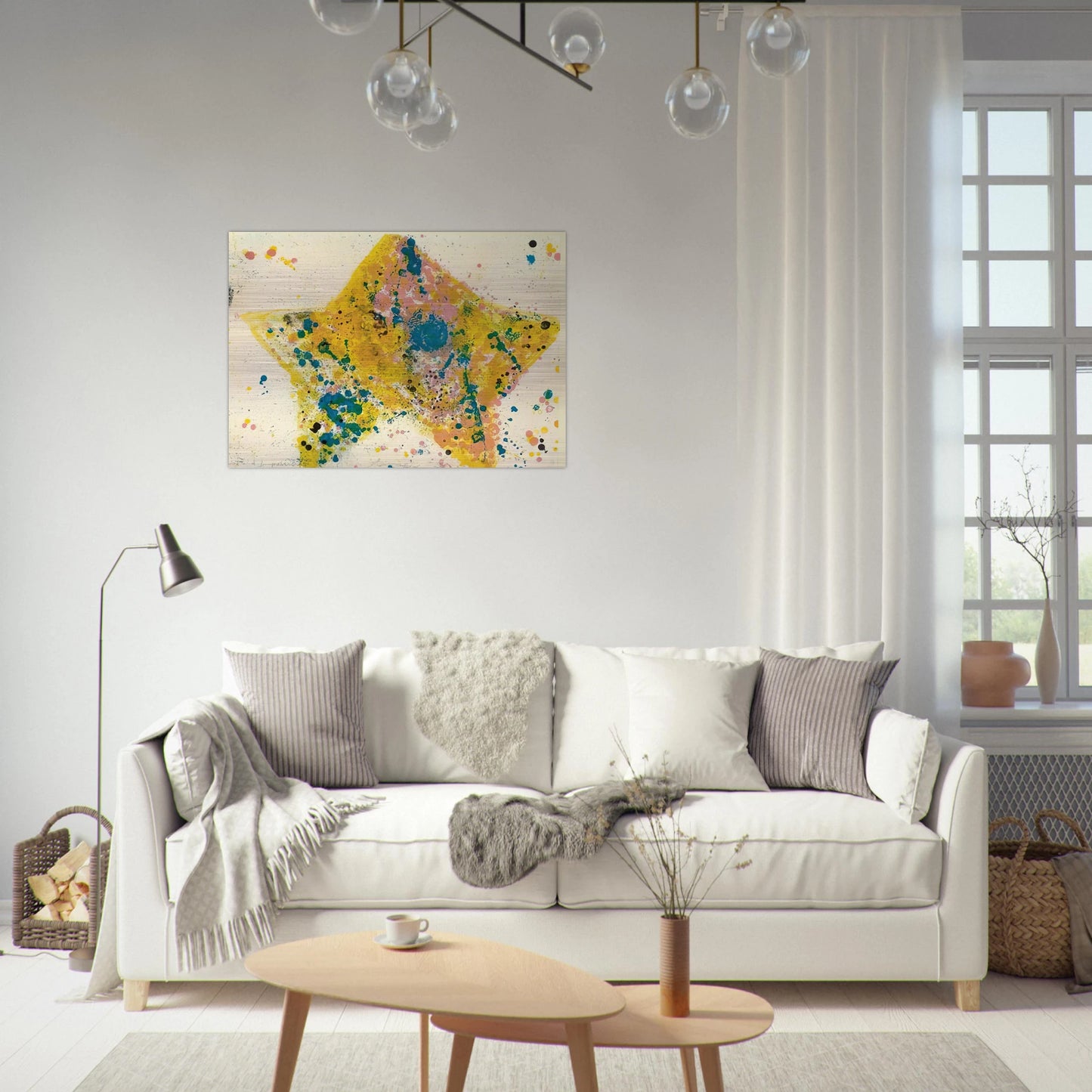 Star - Sam Francis Brushed Aluminum Print - 70x100 cm / 28x40 inches | Sam Francis Aluminum Print | Sam Francis Prints