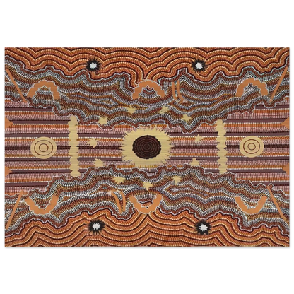 Untitled - 1990 - Clifford Possum Tjapaltjarri Brushed Aluminum Print - 70x100 cm / 28x40 inches | Clifford Possum Tjapaltjarri Aluminum Print | Clifford Possum Tjapaltjarri Prints