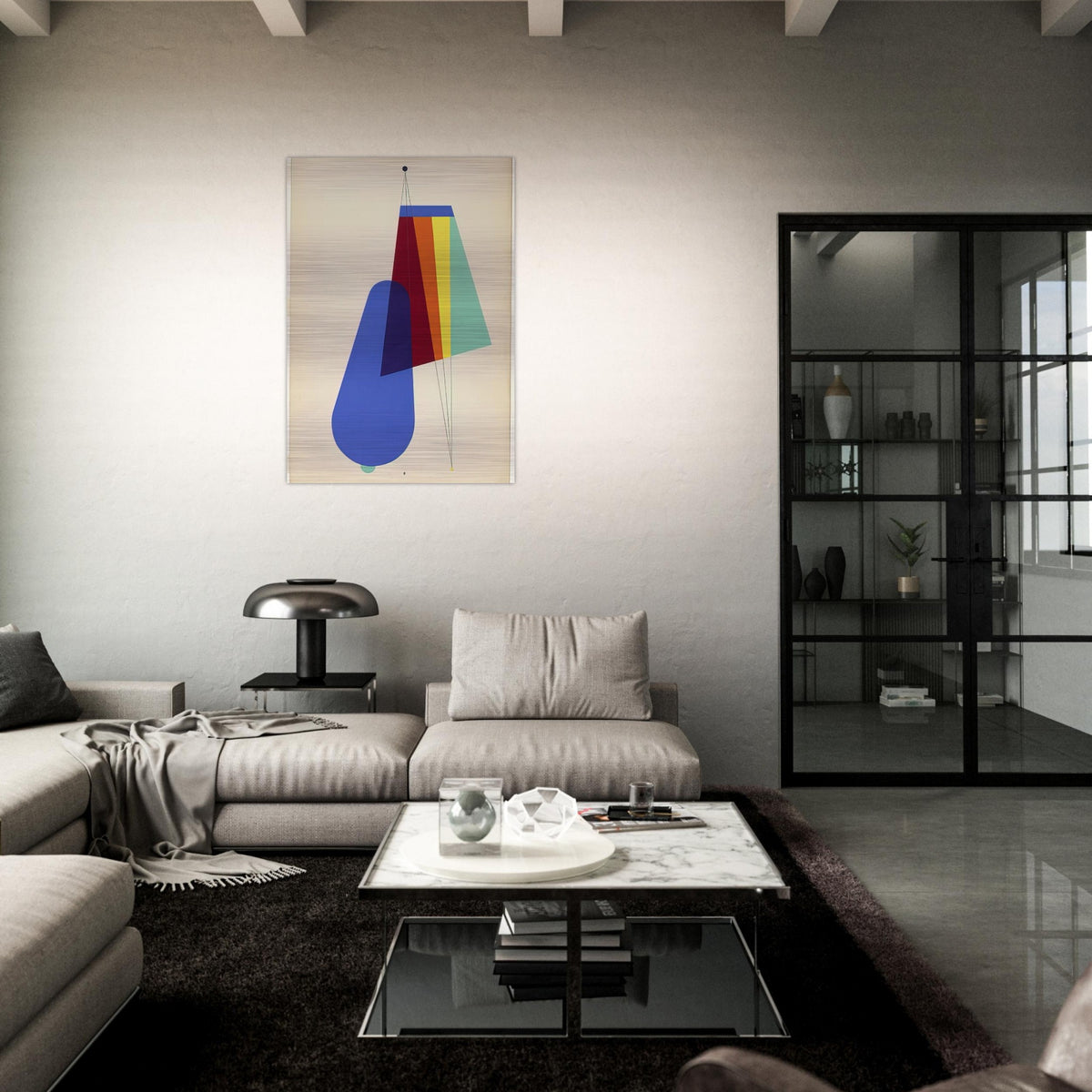 LONG DISTANCE FROM THE PORTFOLIO REVOLVING DOORS 1926 - Man Ray Brushed Aluminum Print - 70x100 cm / 28x40 inches | Man Ray Aluminum Print | Man Ray Prints