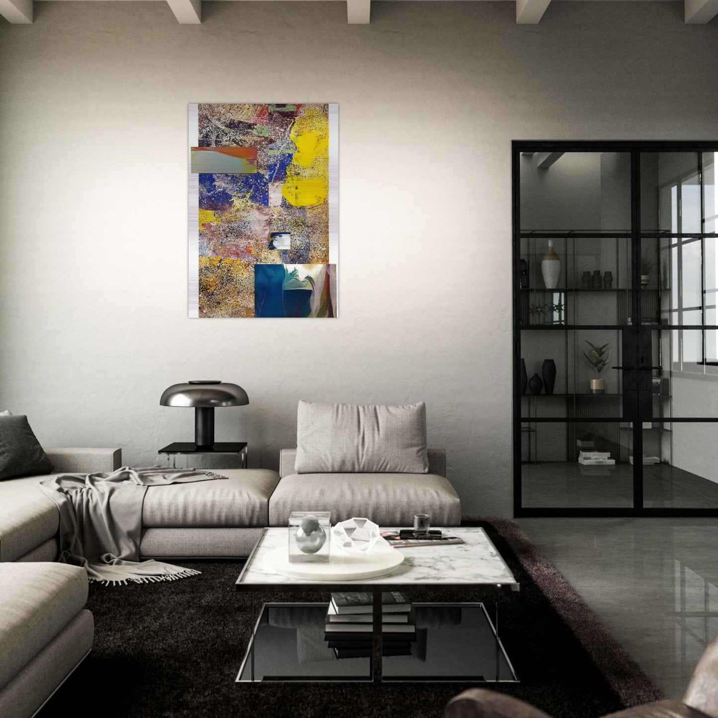 Remembering Girls Ajar - Sam Gilliam Brushed Aluminum Print - 70x100 cm / 28x40 inches | Sam Gilliam Aluminum Print | Sam Gilliam Prints