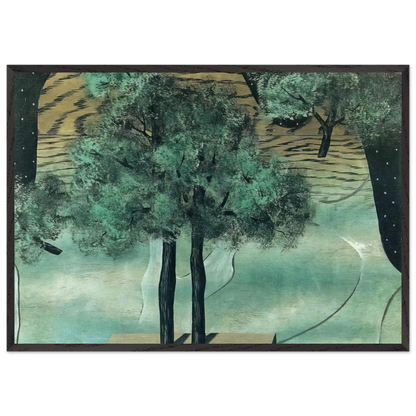 THE CULTIVATION OF IDEAS 1927 - Rene Magritte 70x100 cm / 28x40 inches Framed Art Print – Black Wooden Frame