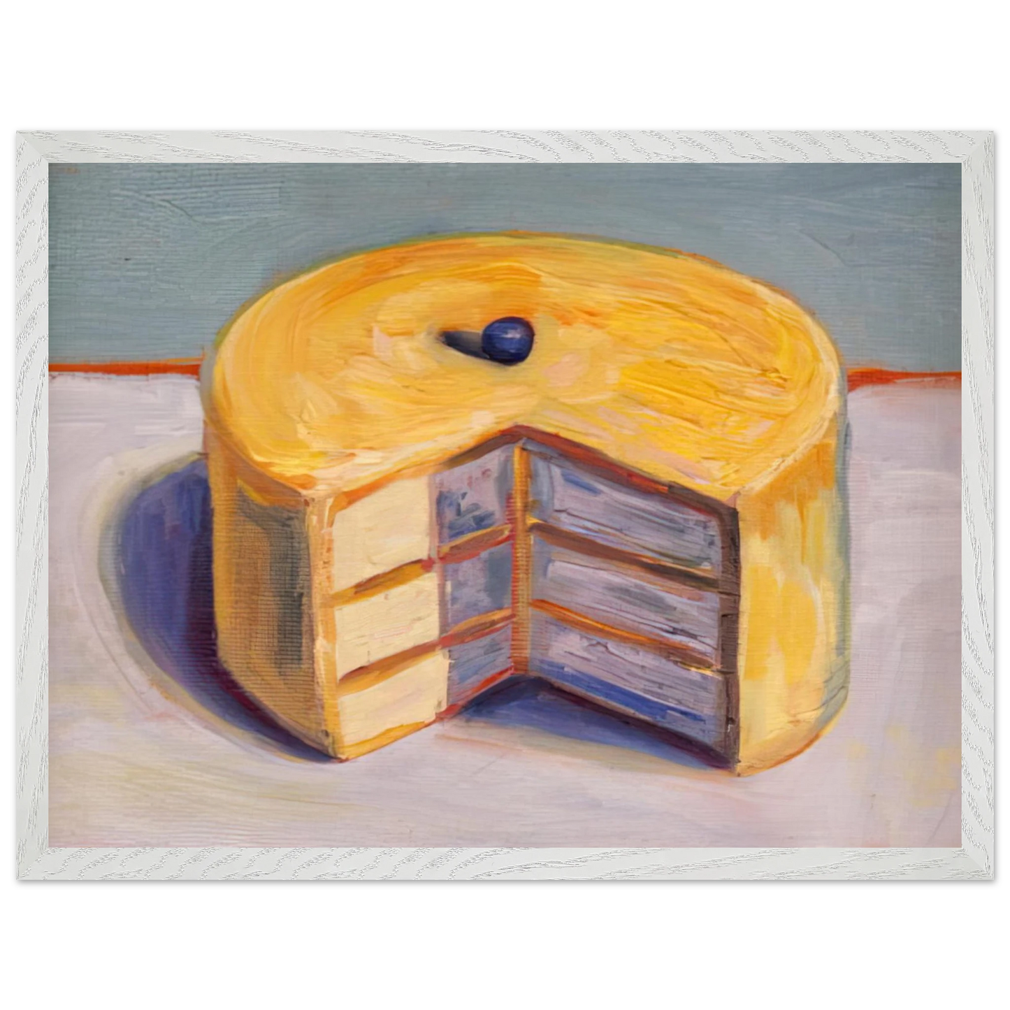 Wayne Thiebaud - Lemon Cake - 1964 Wall Art - 30x40 cm / 12x16 inches - Fine Art Poster-canvas - -