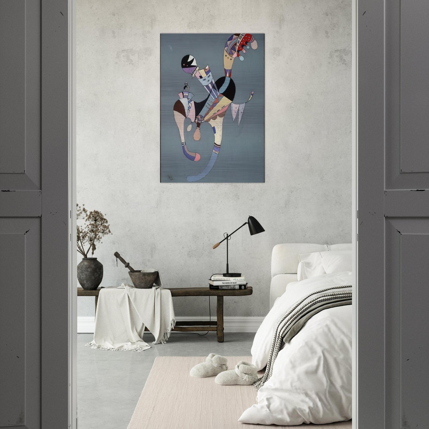 A FLOATING FIGURE 1942 - Wassily Kandinsky Brushed Aluminum Print - 70x100 cm / 28x40 inches | Wassily Kandinsky Aluminum Print | Wassily Kandinsky Prints
