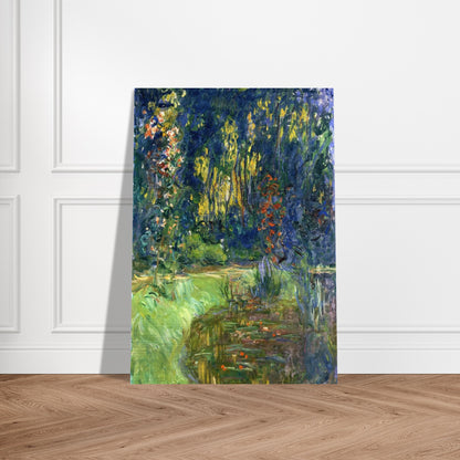 Water Lily Pond at Giverny - claude monet Brushed Aluminum Print - 70x100 cm / 28x40 inches | claude monet Aluminum Print | claude monet Prints