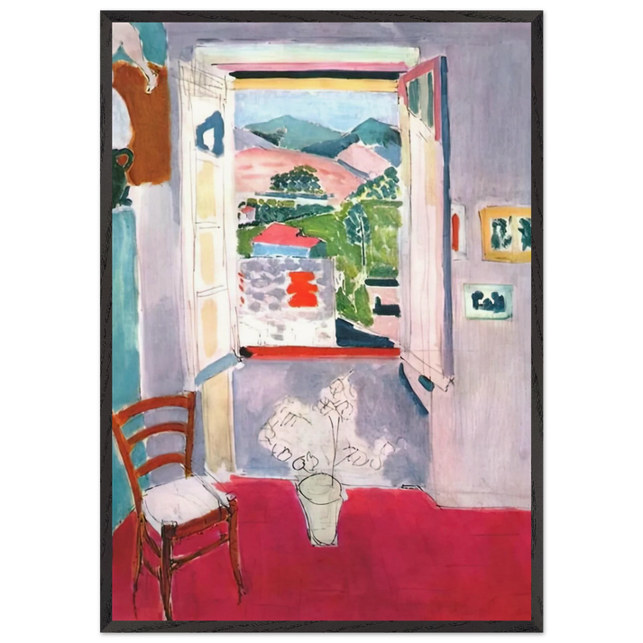 OPEN WINDOW AT COLLIOURE 1910 - Henri Matisse 70x100 cm / 28x40 inches Framed Art Print – Black Wooden Frame