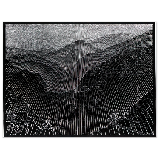 MC Escher - ROSSANO CALABRIA FEBRUARY 1931 1931 Wall Art - 21x29.7 cm / 8x12" - Fine Art Poster - -