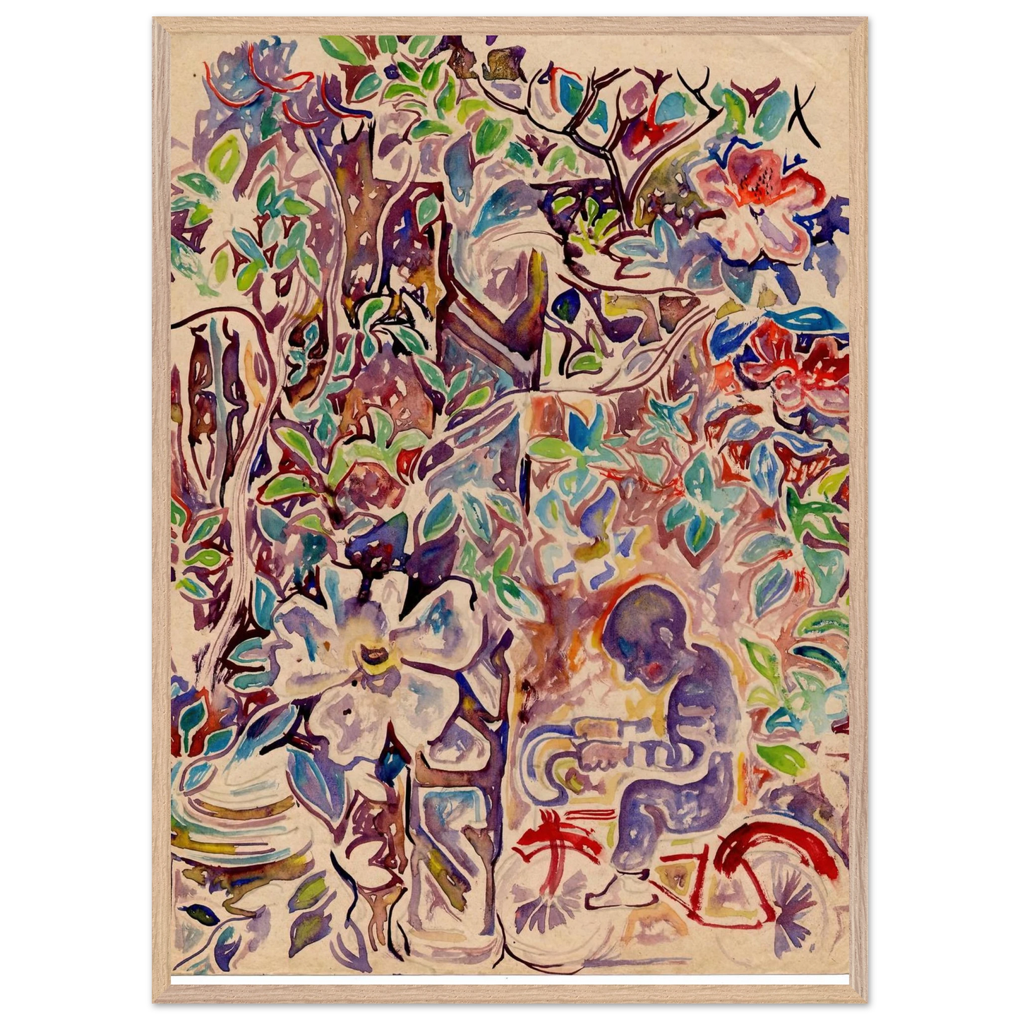 Walter Inglis Anderson - Walter Anderson Wall art - 60x80 cm / 24x32 inches - Premium Wooden Framed Poster With Fine Art Paper-canvas - Black frame