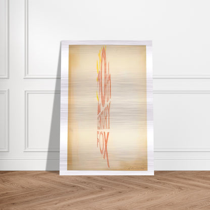 ANGLE STUDY LARGE TRADEMARK 1962 - Edward Ruscha Brushed Aluminum Print - 70x100 cm / 28x40 inches | Edward Ruscha Aluminum Print | Edward Ruscha Prints