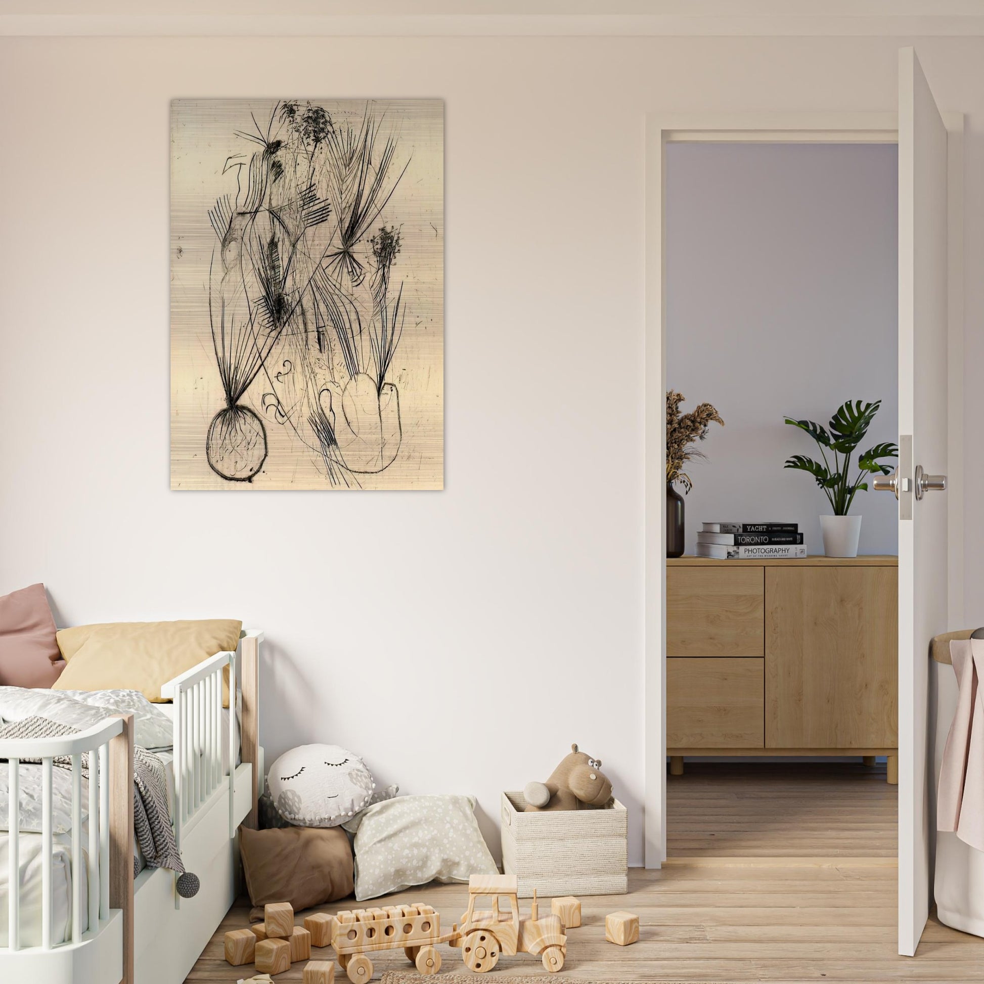 Planta tuberosa - Surrealism - Wols Brushed Aluminum Print - 70x100 cm / 28x40 inches | Wols Aluminum Print | Wols Prints