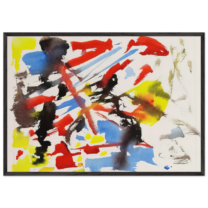 Farbspiele - 1952 - Ernst Wilhelm Nay 70x100 cm / 28x40 inches Framed Art Print – Black Wooden Frame