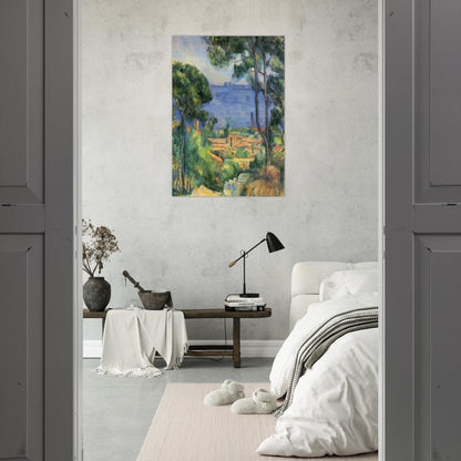 View of L'Estaque and Chateaux d'If - Paul Cézanne Brushed Aluminum Print - 70x100 cm / 28x40 inches | Paul Cézanne Aluminum Print | Paul Cézanne Prints