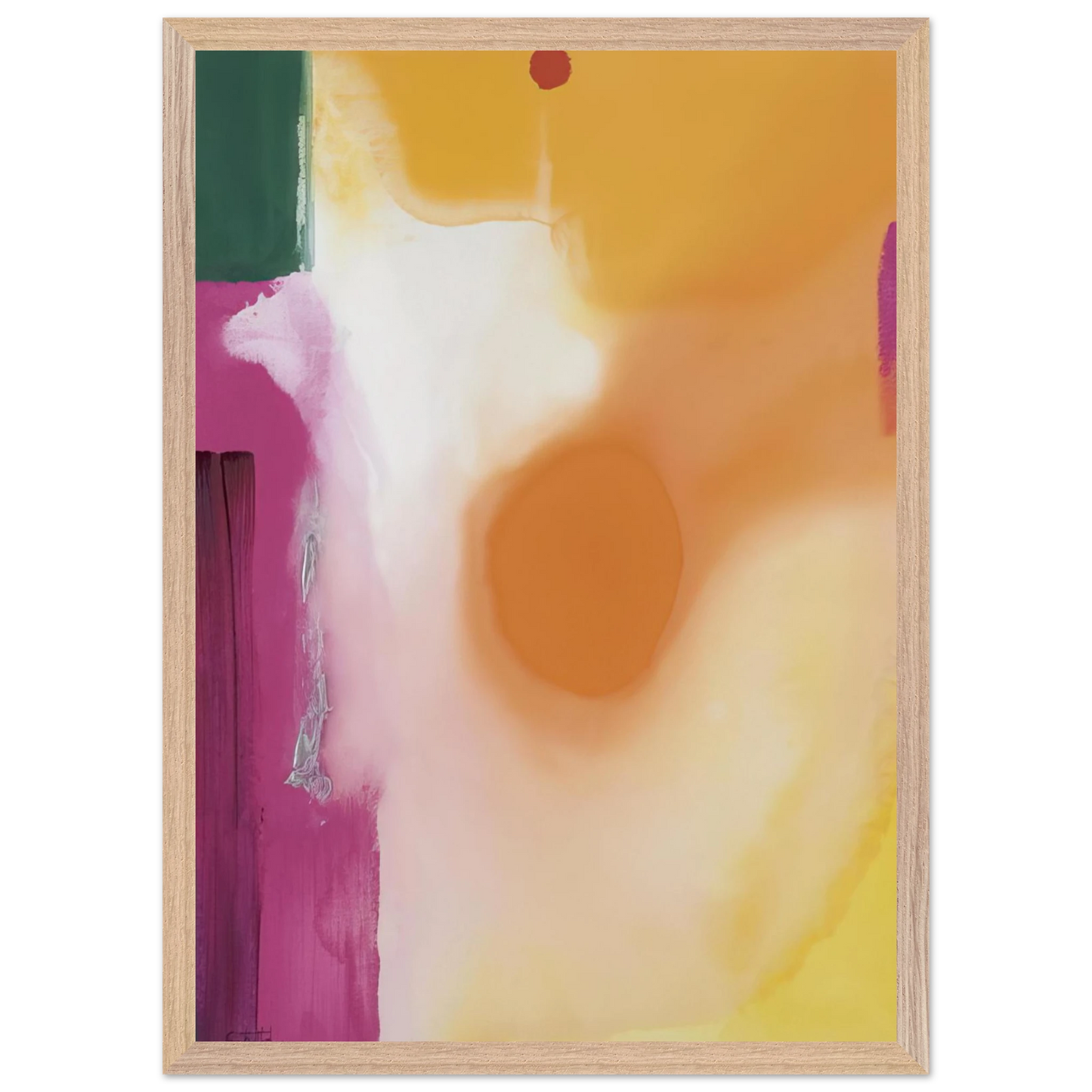 Helen Frankenthaler - Bullseye - 1989 Wall art - 27x35 cm / 11x14 inches - Premium Wooden Framed Poster With Fine Art Paper-canvas - Wood frame