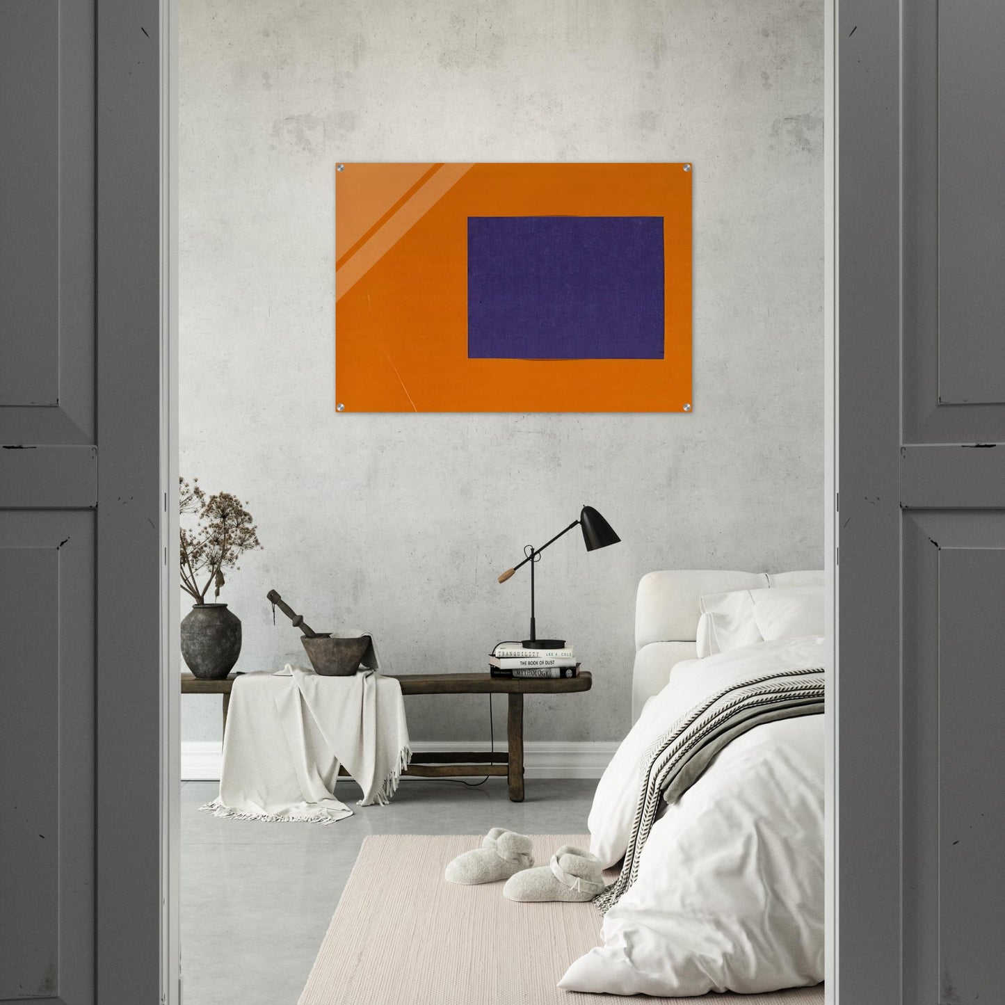 Purple and Orange from the series Line Form Color - Ellsworth Kelly Acrylic Print - 70x100 cm / 28x40″ inches