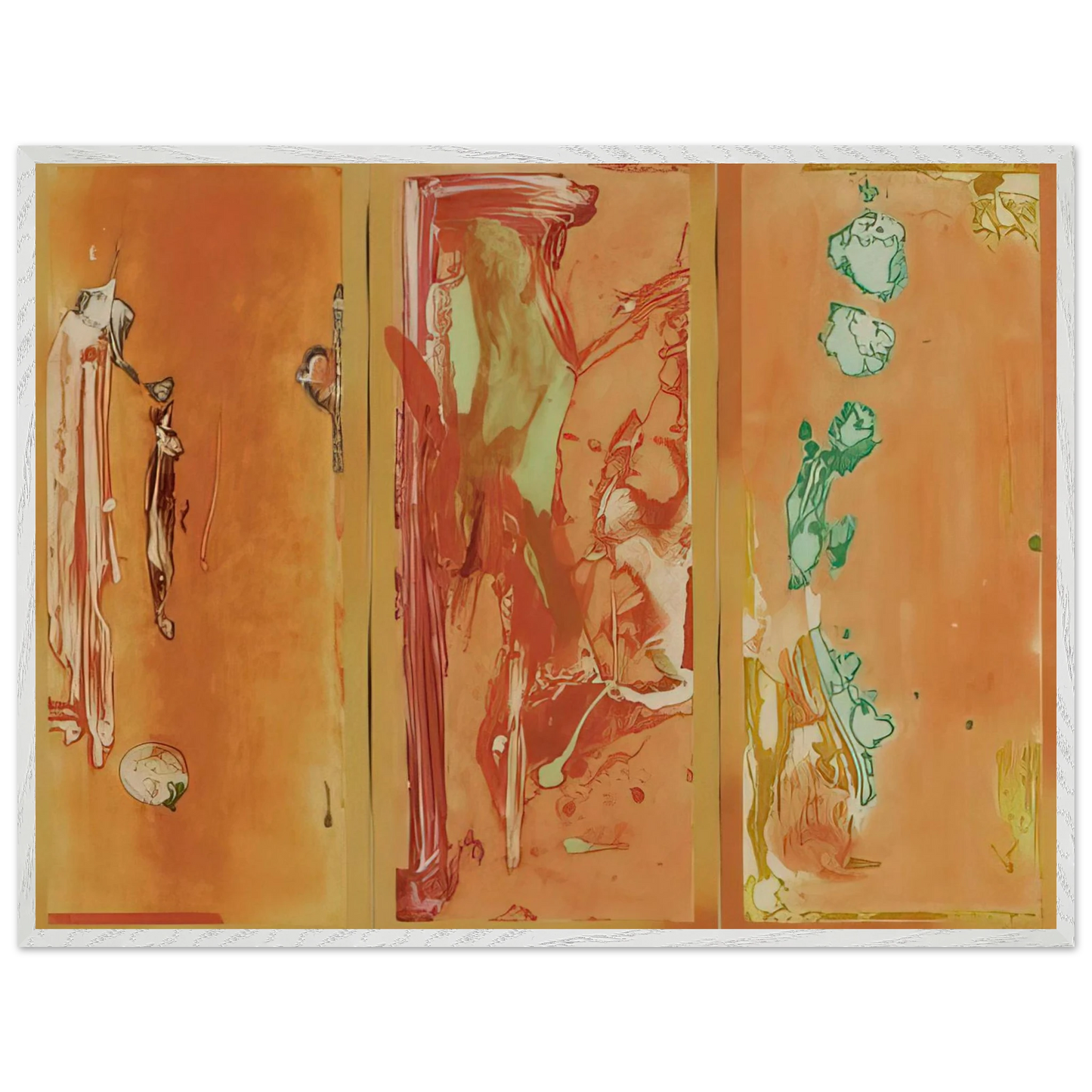 Helen Frankenthaler - Gateway - 1988 Wall art - 27x35 cm / 11x14 inches - Premium Wooden Framed Poster With Fine Art Paper-canvas - White frame