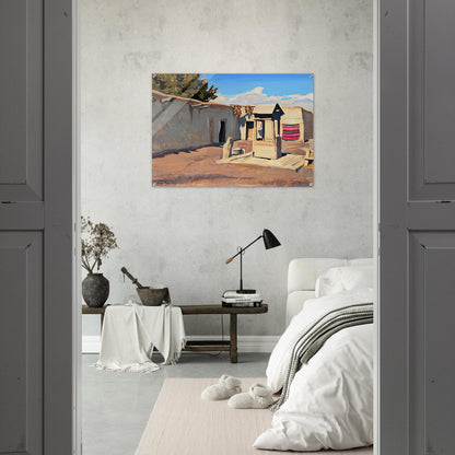 OLD PATIO 1931 - Maynard Dixon Acrylic Print - 70x100 cm / 28x40″ inches | Maynard Dixon Paintings