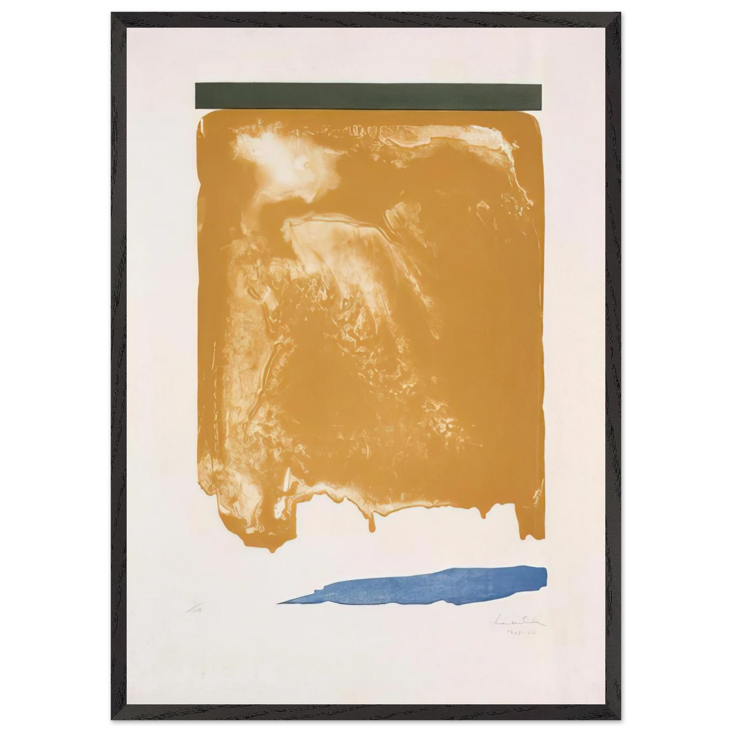 Helen Frankenthaler - Persian Garden - 1966 Wall art - 45x60 cm / 18x24 inches - Premium Wooden Framed Poster With Fine Art Paper-canvas - Black frame