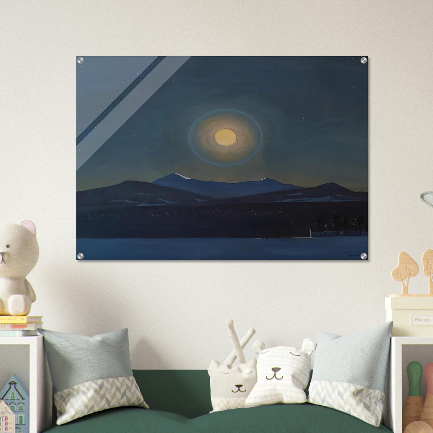 Moonlight, Winter - Rockwell Kent Acrylic Print - 70x100 cm / 28x40″ inches