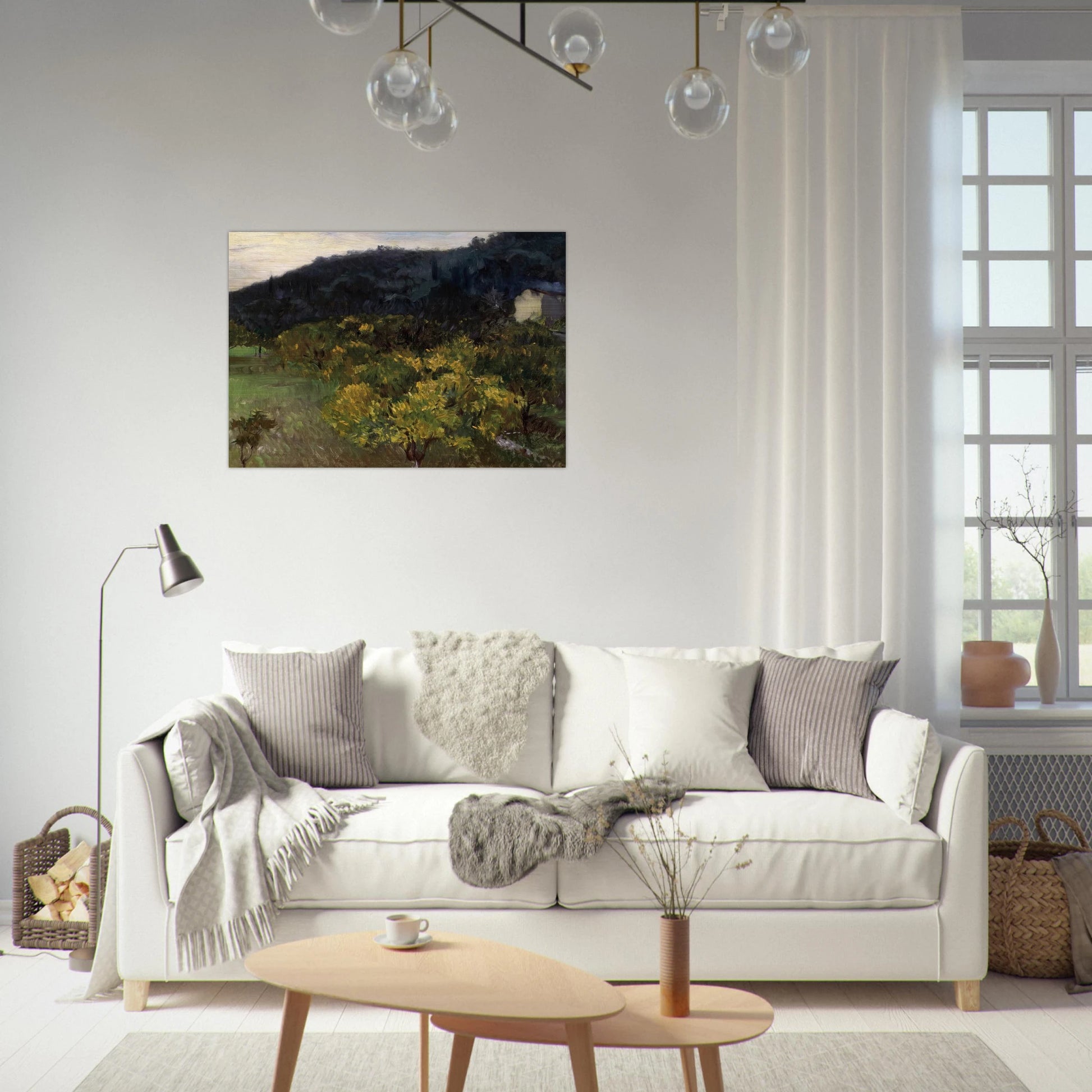 Landscape near Grasse - John Singer Sargent Brushed Aluminum Print - 70x100 cm / 28x40 inches | John Singer Sargent Aluminum Print | John Singer Sargent Prints