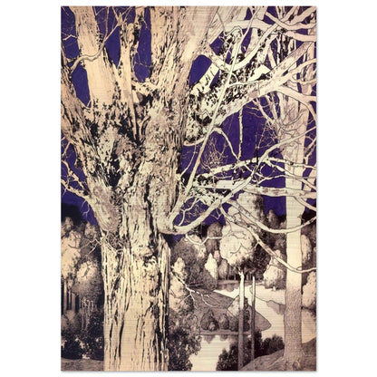 Solitude - Maxfield Parrish Brushed Aluminum Print - 70x100 cm / 28x40 inches | Maxfield Parrish Aluminum Print | Maxfield Parrish Prints