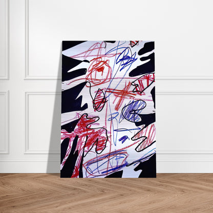 ACTIVATION XLVII - Jean Dubuffet Brushed Aluminum Print - 70x100 cm / 28x40 inches | Jean Dubuffet Aluminum Print | Jean Dubuffet Prints