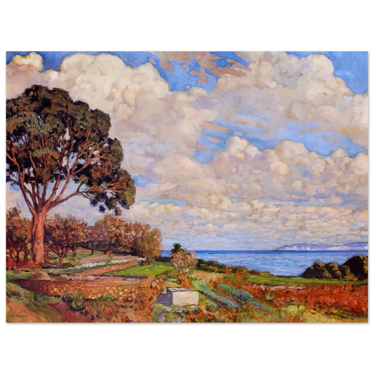 Theo van Rysselberghe - LARGE TREE NEAR THE SEA 1919  75x100 cm / 30x40inches Fine Art Poster