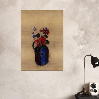 SMALL BOUQUET IN A PITCHER - Odilon Redon Brushed Aluminum Print - 70x100 cm / 28x40 inches | Odilon Redon Aluminum Print | Odilon Redon Prints