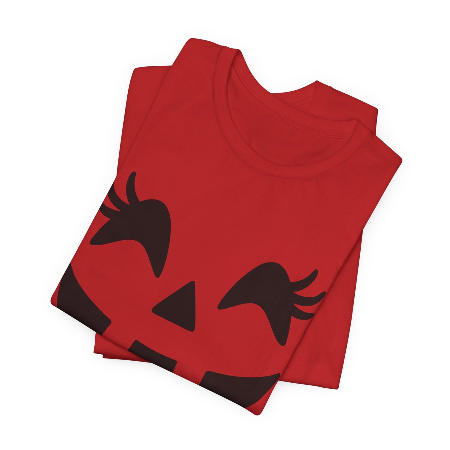 Jack-o'-lantern Gezicht Pompoen Wimpers Halloween Vrouwen Meisjes T-Shirt