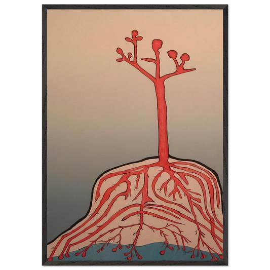 THE AINU TREE - Louise Bourgeois 70x100 cm / 28x40 inches Framed Art Print – Black Wooden Frame