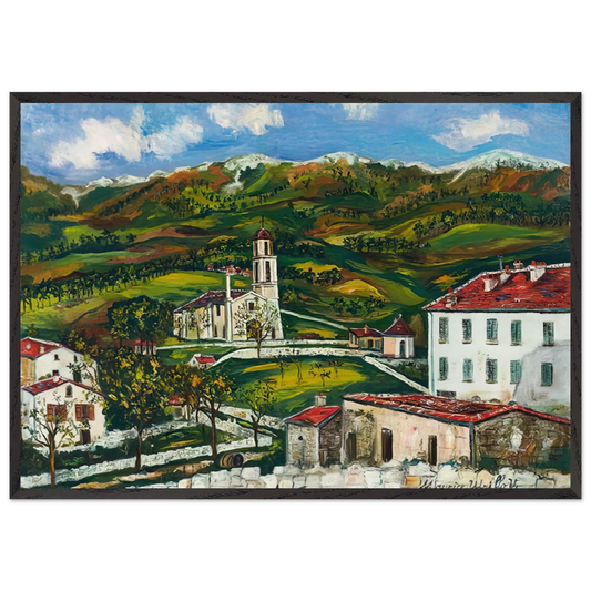 Untitled N27 - Maurice Utrillo 70x100 cm / 28x40 inches Framed Art Print – Black Wooden Frame
