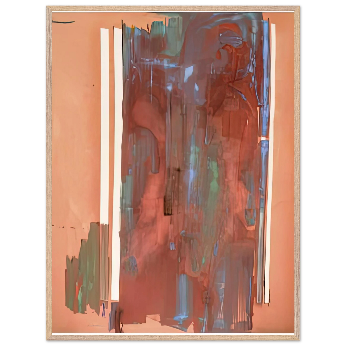 Helen Frankenthaler - Plexus, 1976- Wall Art - 30x40 cm / 12x16 inches - Premium Wooden Framed Poster With Fine Art Paper-canvas - White frame