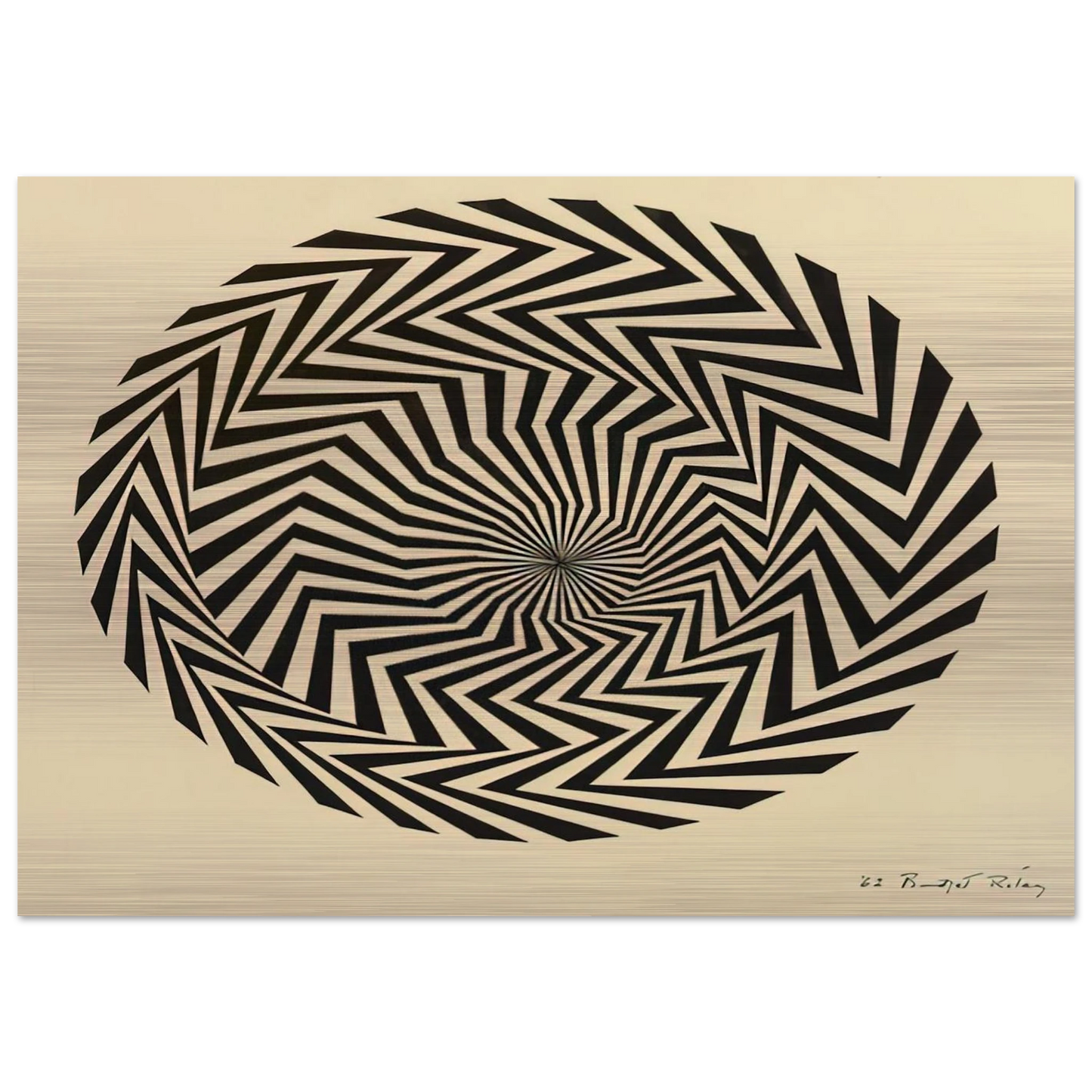 BLAZE STUDY 1962 - Bridget Riley Brushed Aluminum Print - 70x100 cm / 28x40 inches | Bridget Riley Aluminum Print | Bridget Riley Prints